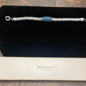 Finity Silver Bracelet with Blue Accent
